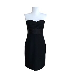 Helen Wang Silk Strapless Mini Dress size 4 Black cocktail party